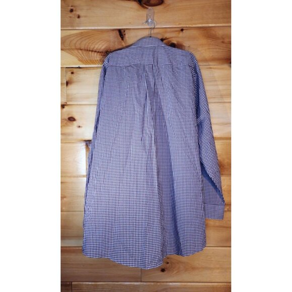 STAFFORD TRAVEL PERFORMANCE CHECK LONG SLEEVE X TALL 19 38/39 BURGUNDY White - Picture 5 of 8